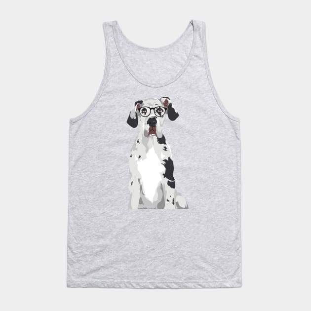 Hipster Great Dane T-Shirt for Dog Lovers Tank Top by riin92